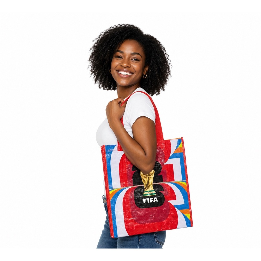 FIFA‎ World Cup 2026 Official Licensed Reusable Tote Bag Red Multi Color New